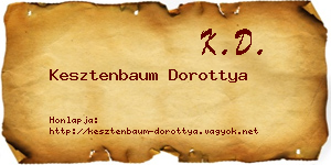 Kesztenbaum Dorottya névjegykártya